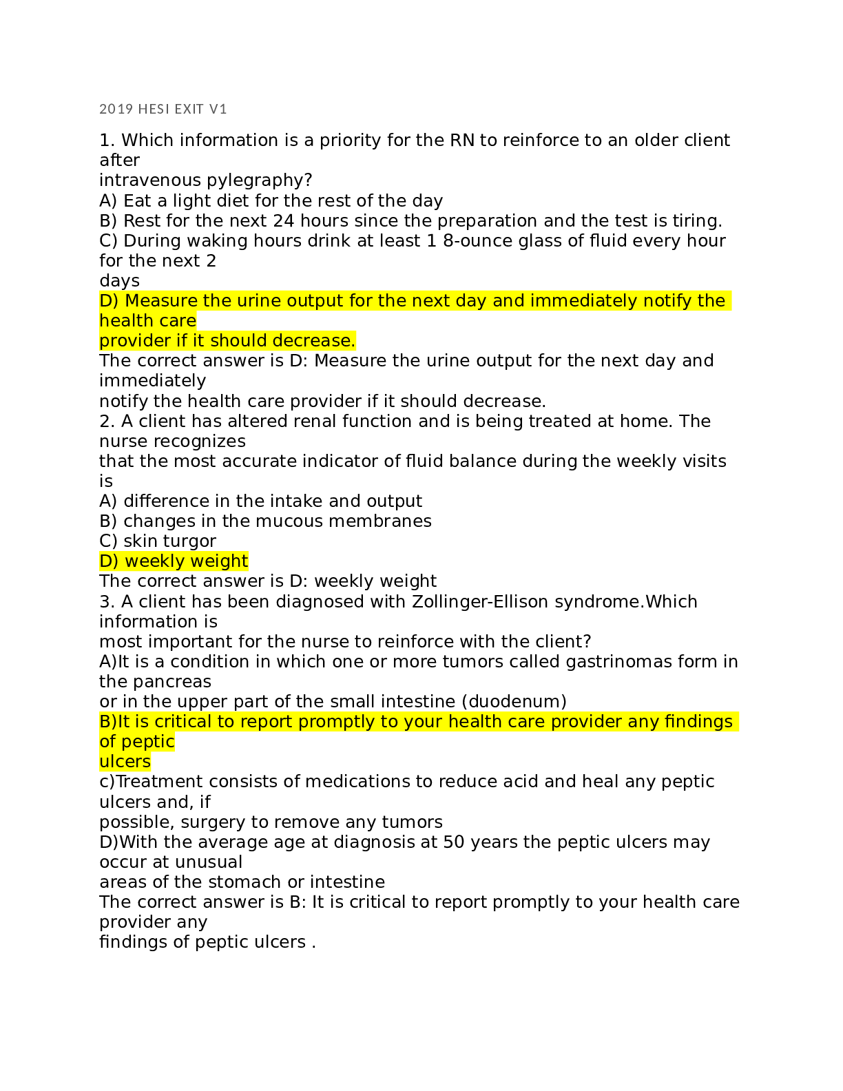 Preview image for HESI EXIT RN V1 2019